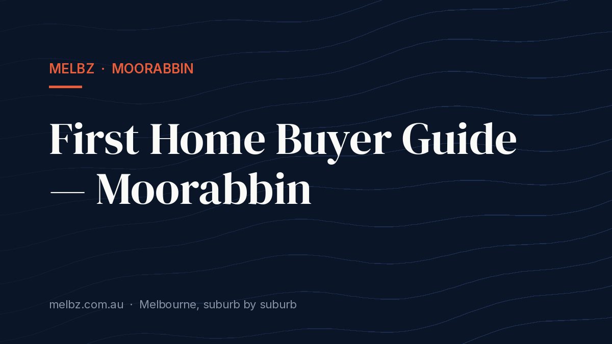 Title card: First Home Buyer Guide — Moorabbin