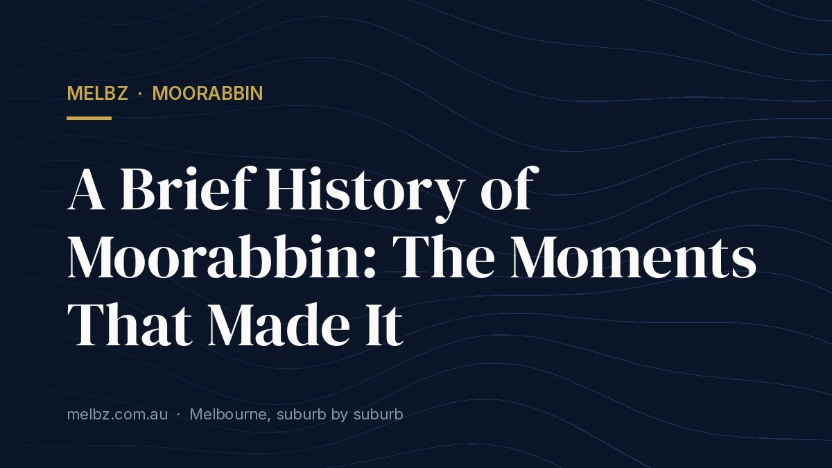 Title card: A Brief History of Moorabbin: The Moments That Made It