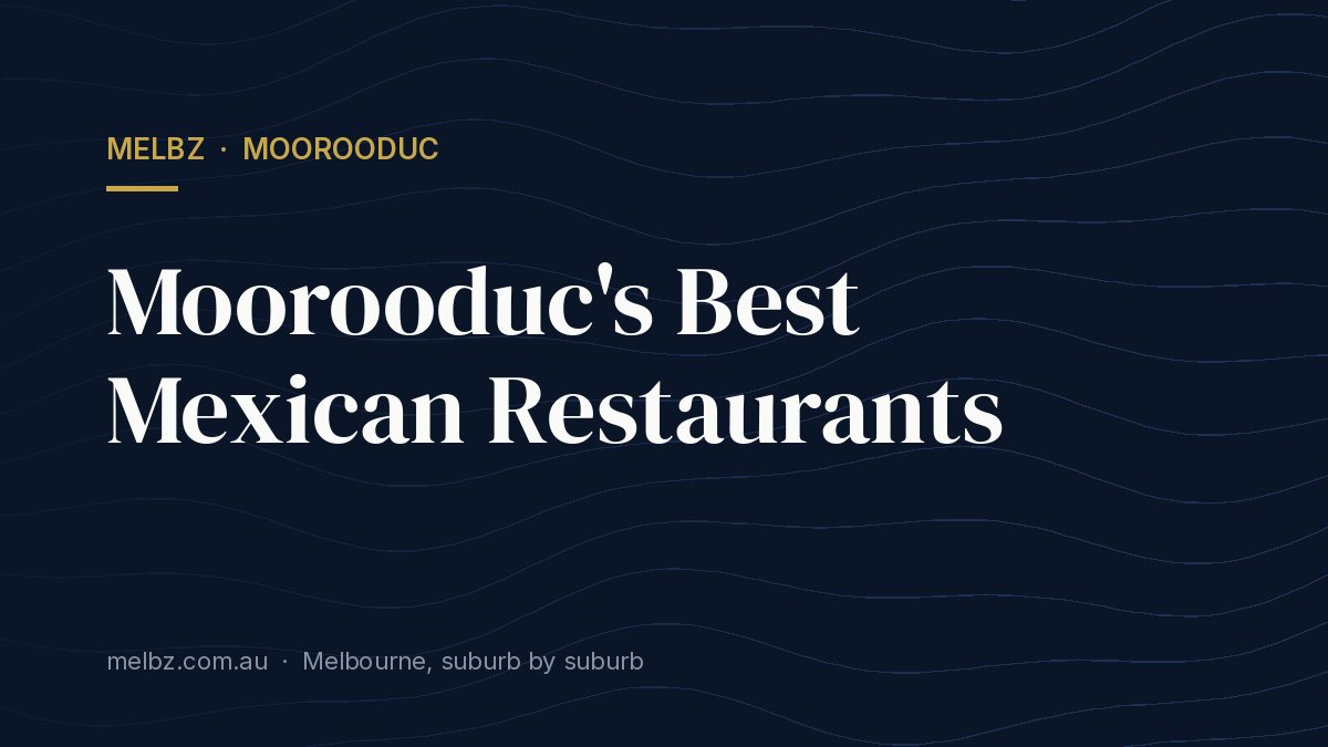 Title card: Moorooduc's Best Mexican Restaurants