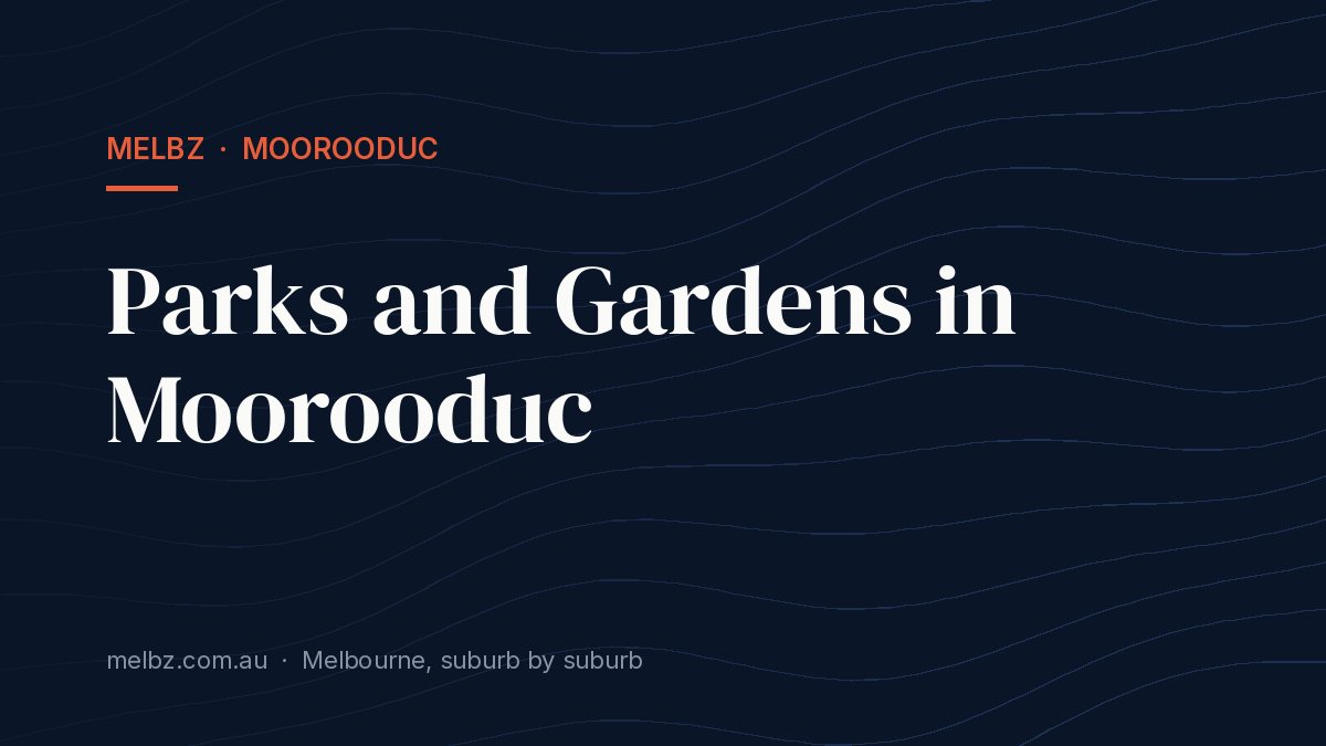Title card: Parks and Gardens in Moorooduc
