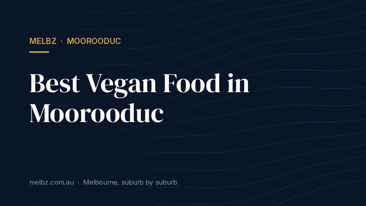 Title card: Best Vegan Food in Moorooduc
