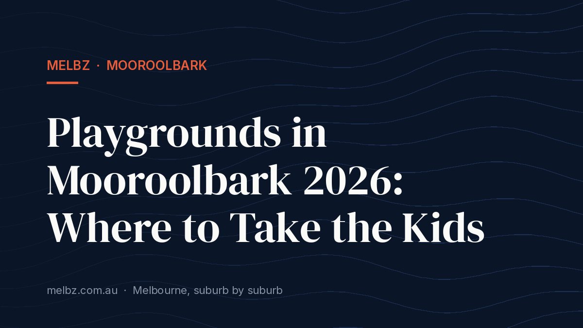 Title card: Playgrounds in Mooroolbark 2026: Where to Take the Kids