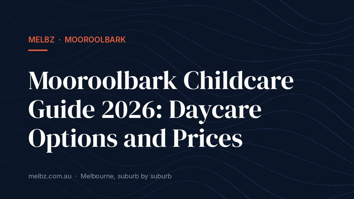 Title card: Mooroolbark Childcare Guide 2026: Daycare Options and Prices