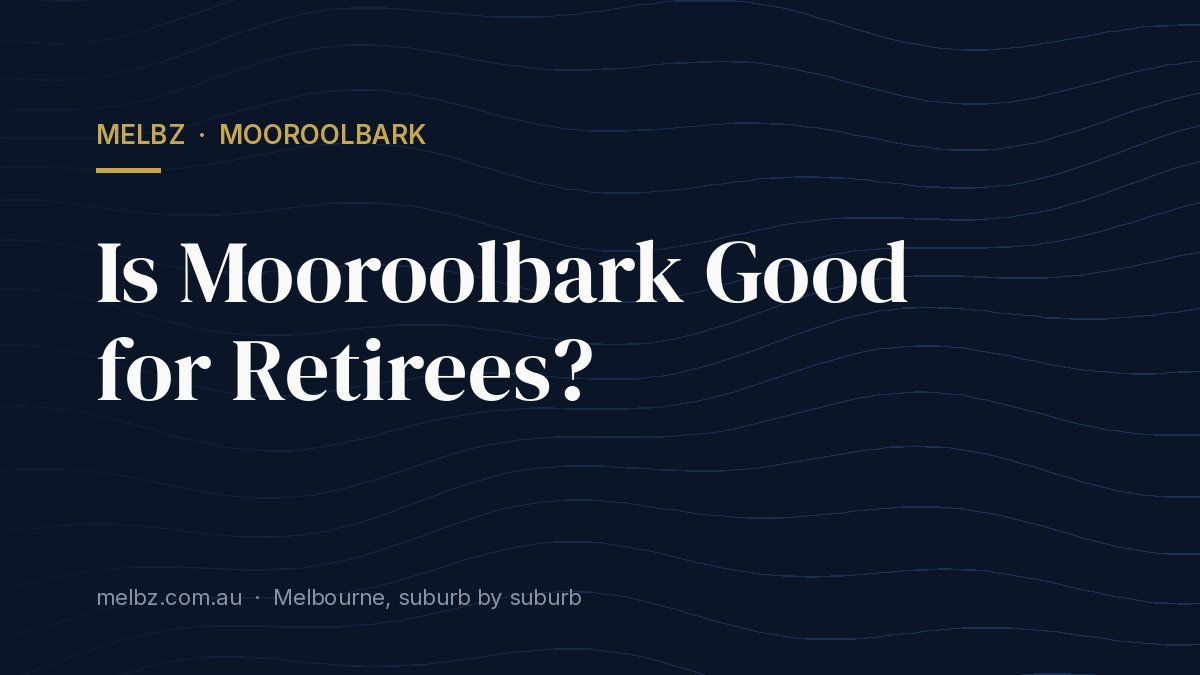 Title card: Is Mooroolbark Good for Retirees?