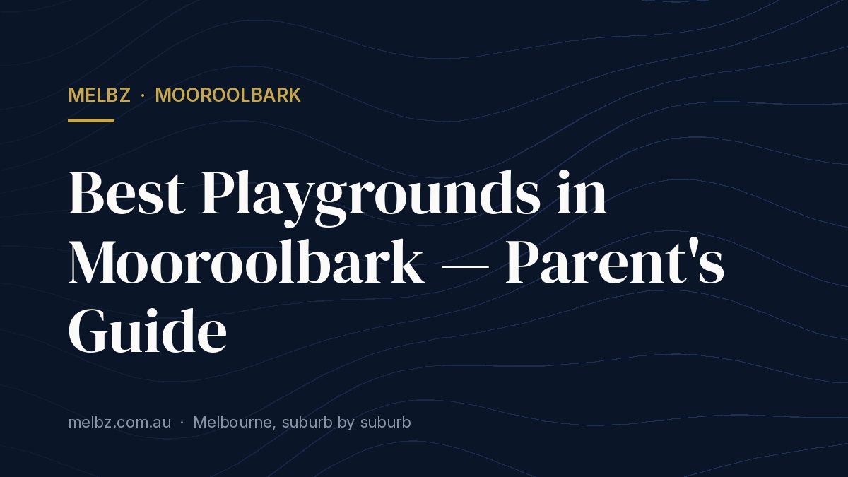Title card: Best Playgrounds in Mooroolbark — Parent's Guide