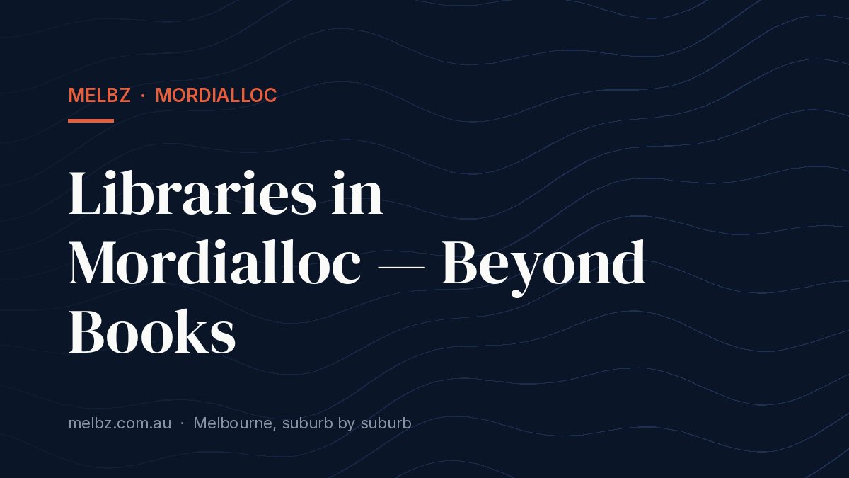 Title card: Libraries in Mordialloc — Beyond Books