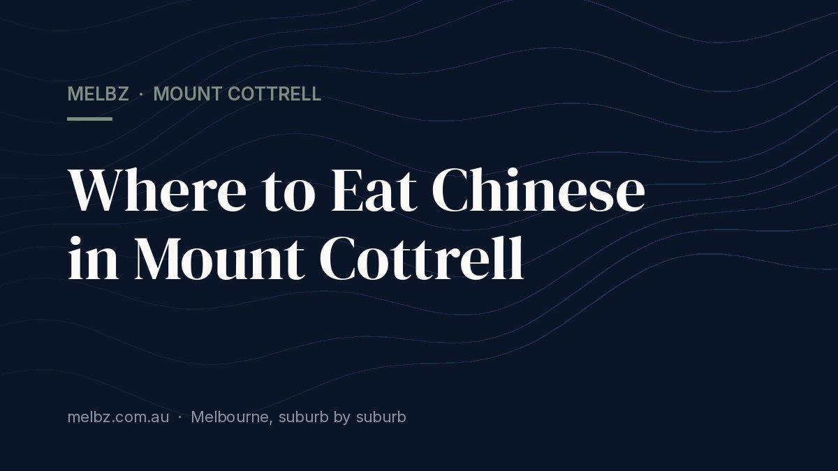 Title card: Where to Eat Chinese in Mount Cottrell