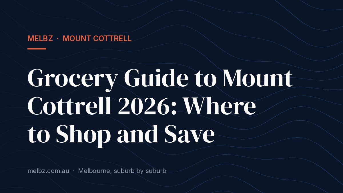 Title card: Grocery Guide to Mount Cottrell 2026: Where to Shop and Save