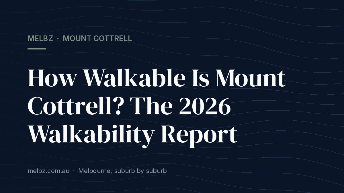 Title card: How Walkable Is Mount Cottrell? The 2026 Walkability Report