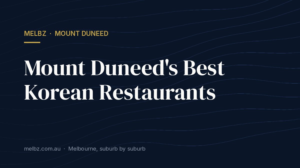 Title card: Mount Duneed's Best Korean Restaurants