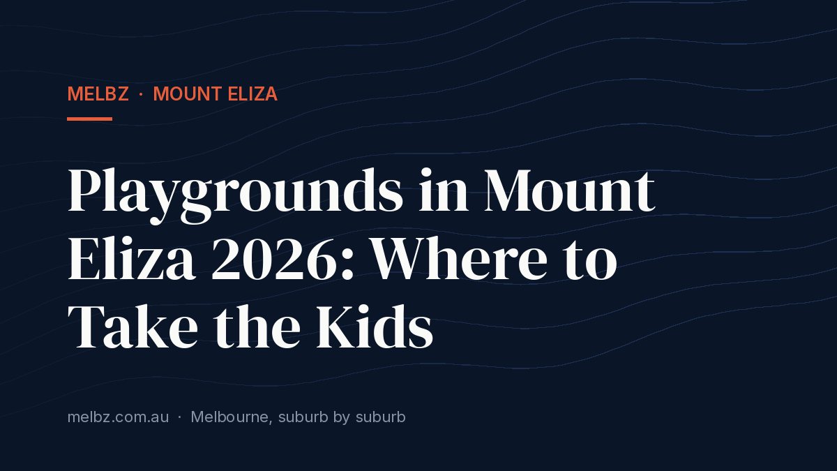 Title card: Playgrounds in Mount Eliza 2026: Where to Take the Kids