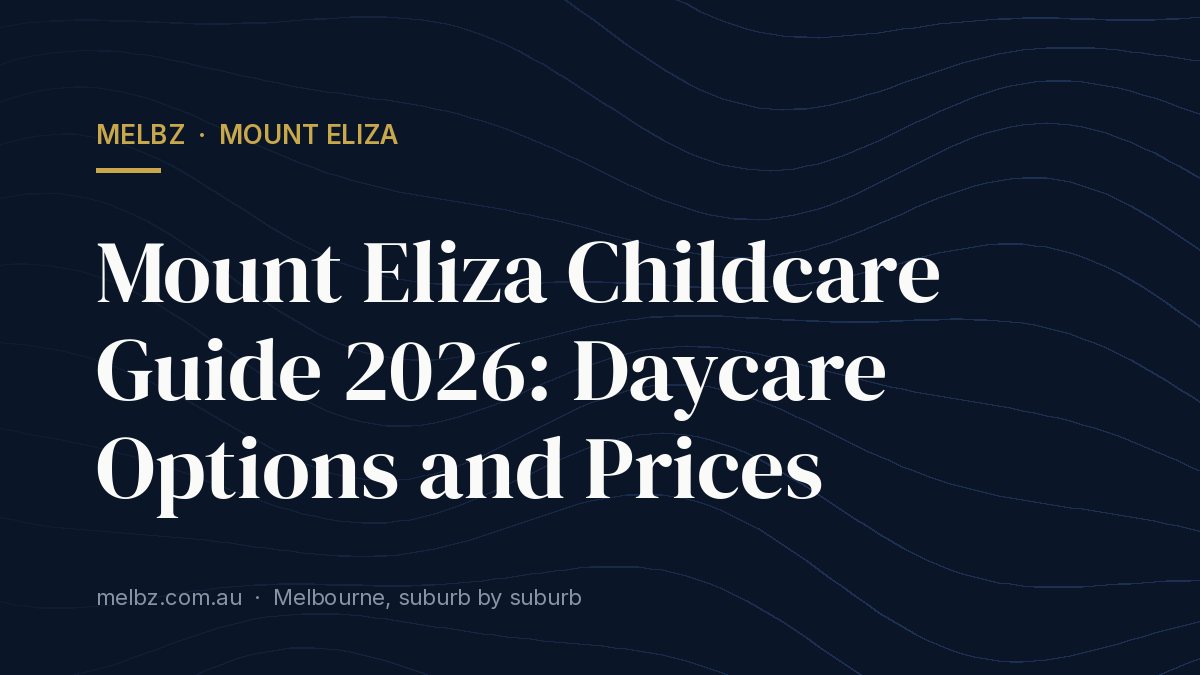 Title card: Mount Eliza Childcare Guide 2026: Daycare Options and Prices