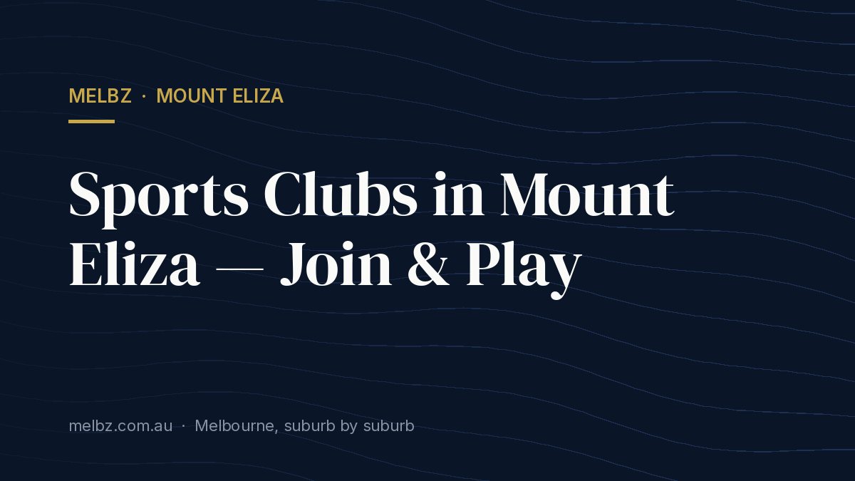 Title card: Sports Clubs in Mount Eliza — Join & Play
