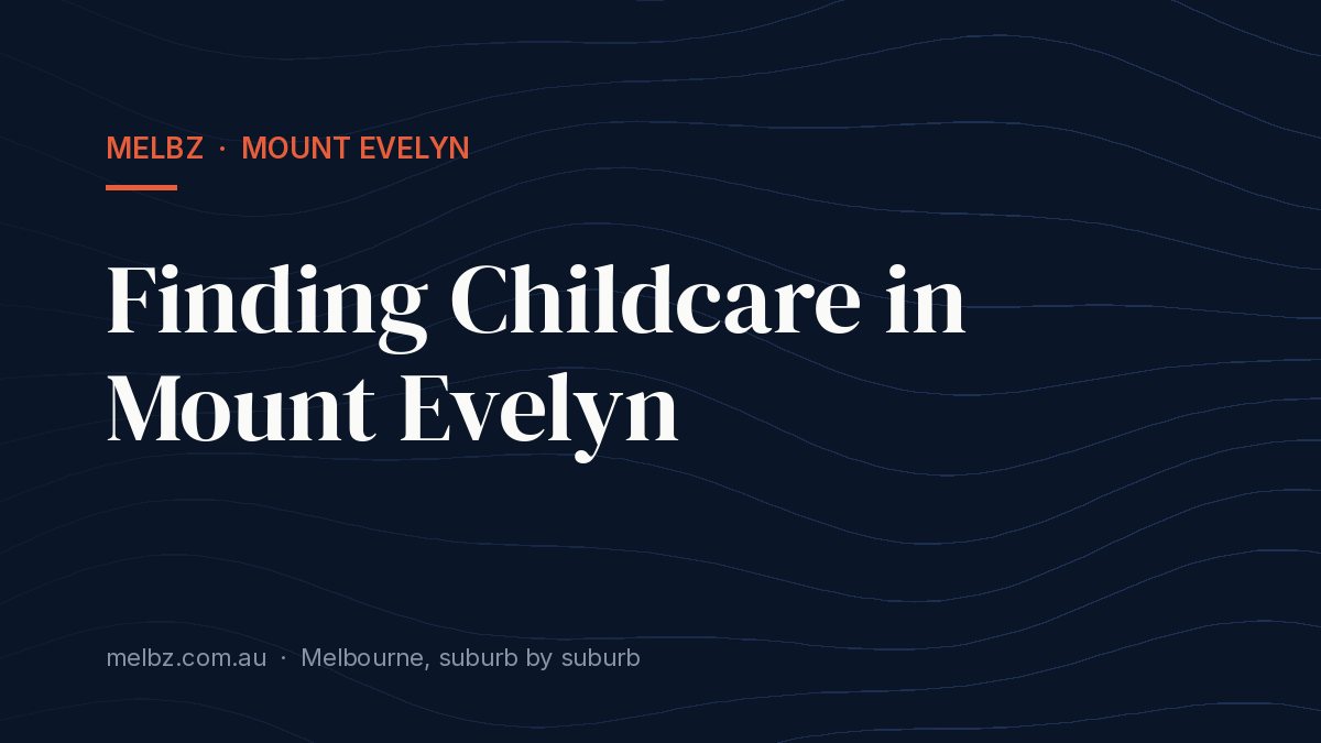 Title card: Finding Childcare in Mount Evelyn
