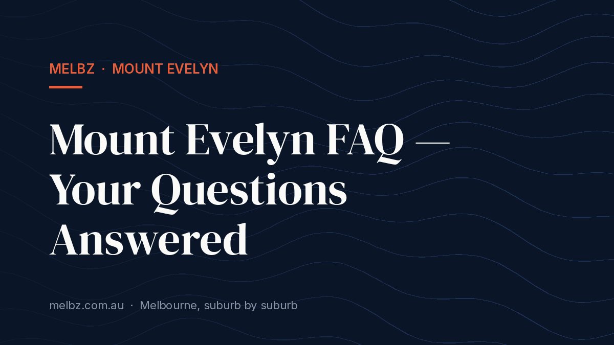 Title card: Mount Evelyn FAQ — Your Questions Answered
