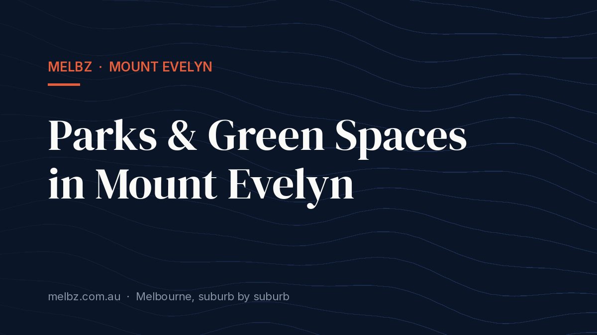 Title card: Parks & Green Spaces in Mount Evelyn