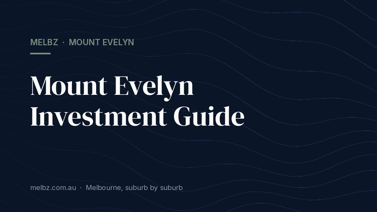 Title card: Mount Evelyn Investment Guide