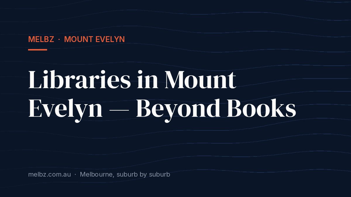 Title card: Libraries in Mount Evelyn — Beyond Books
