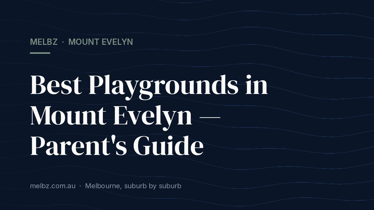 Title card: Best Playgrounds in Mount Evelyn — Parent's Guide