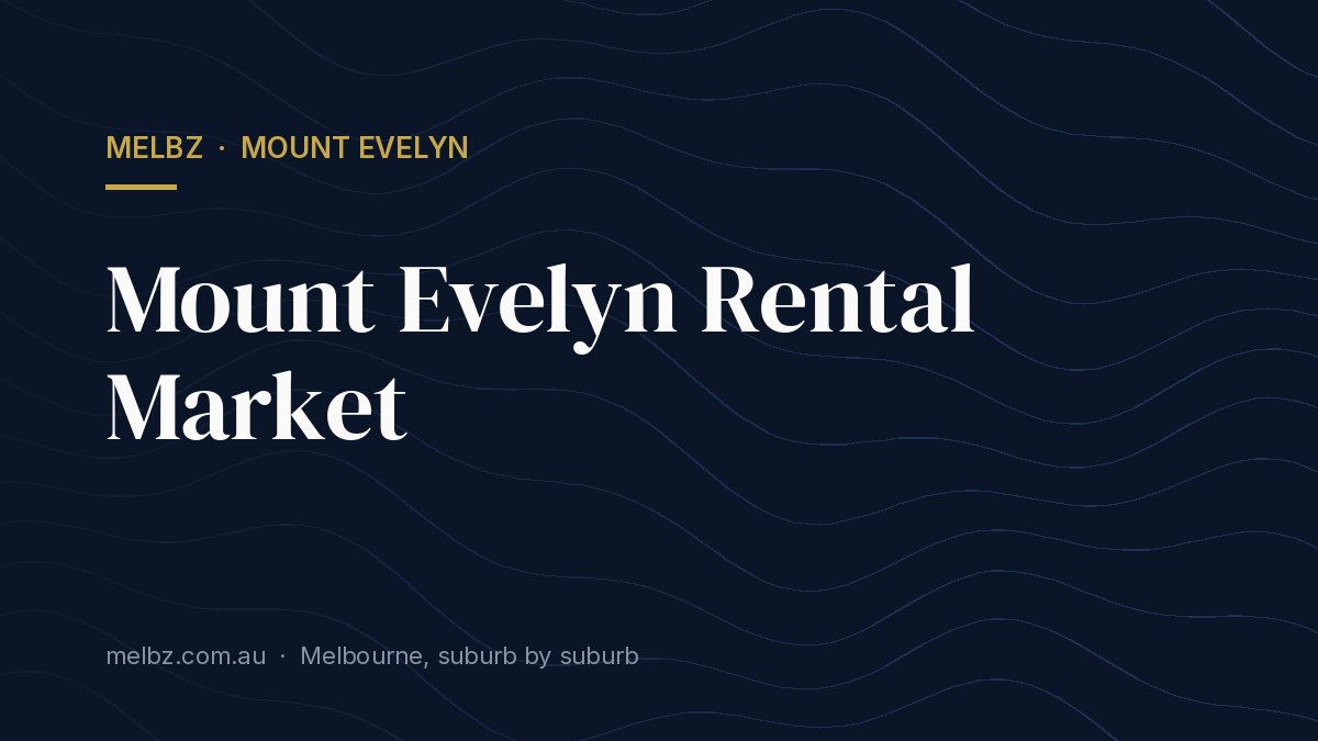 Title card: Mount Evelyn Rental Market
