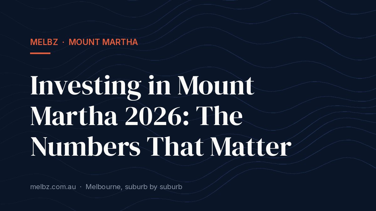 Title card: Investing in Mount Martha 2026: The Numbers That Matter