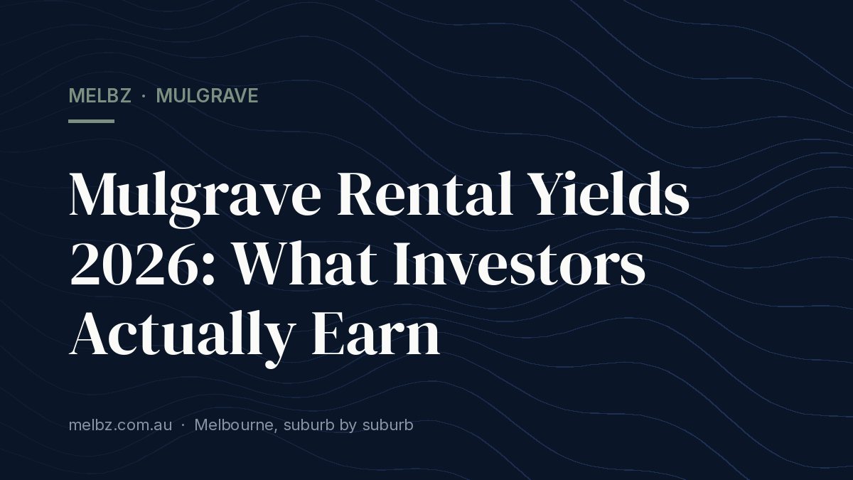 Title card: Mulgrave Rental Yields 2026: What Investors Actually Earn