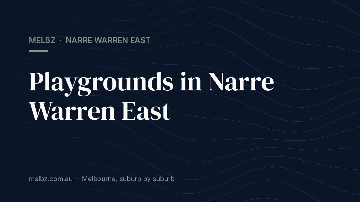 Title card: Playgrounds in Narre Warren East