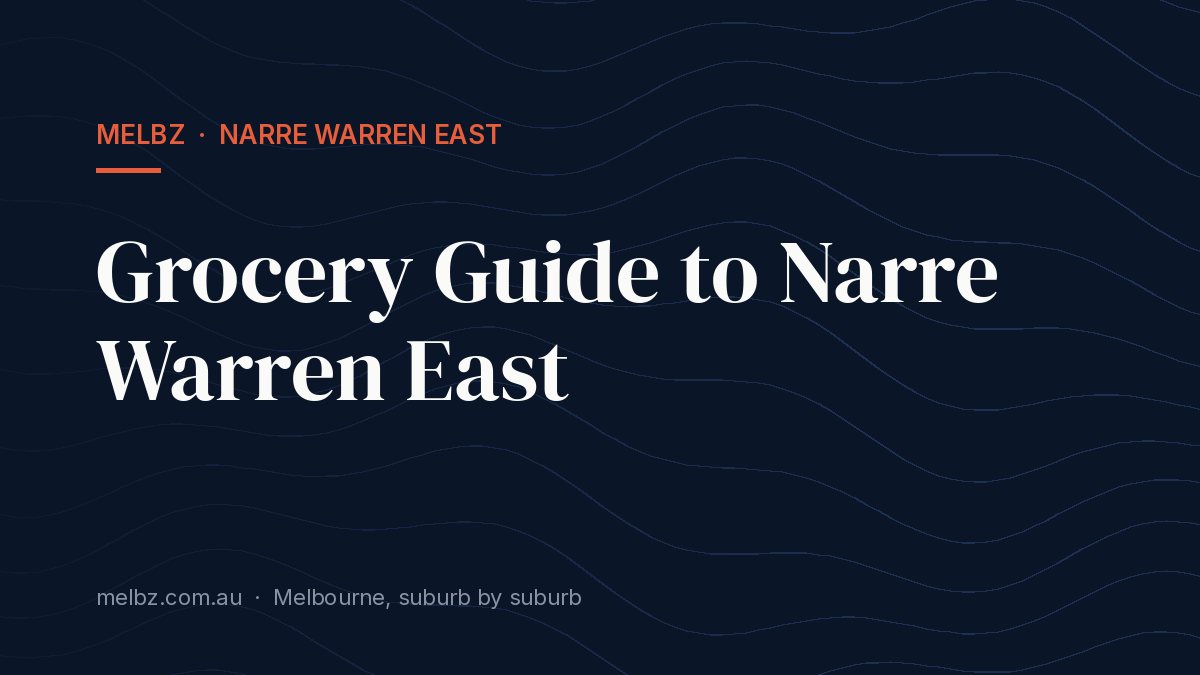 Title card: Grocery Guide to Narre Warren East