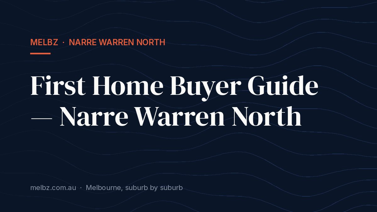 Title card: First Home Buyer Guide — Narre Warren North