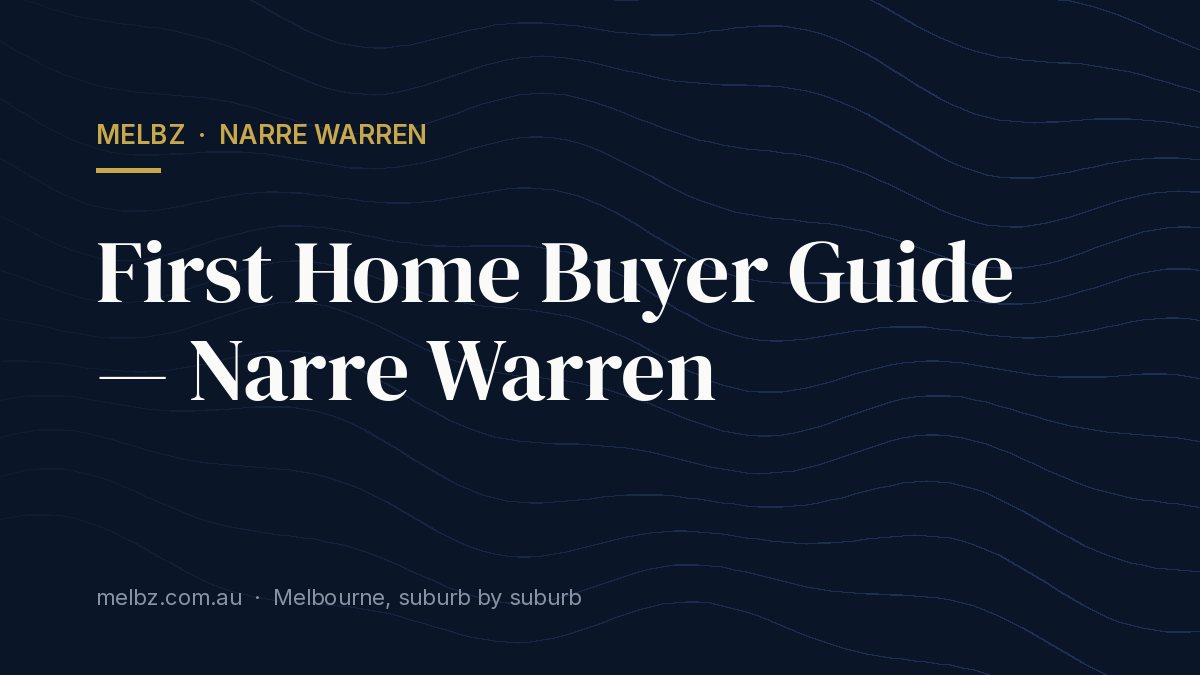 Title card: First Home Buyer Guide — Narre Warren