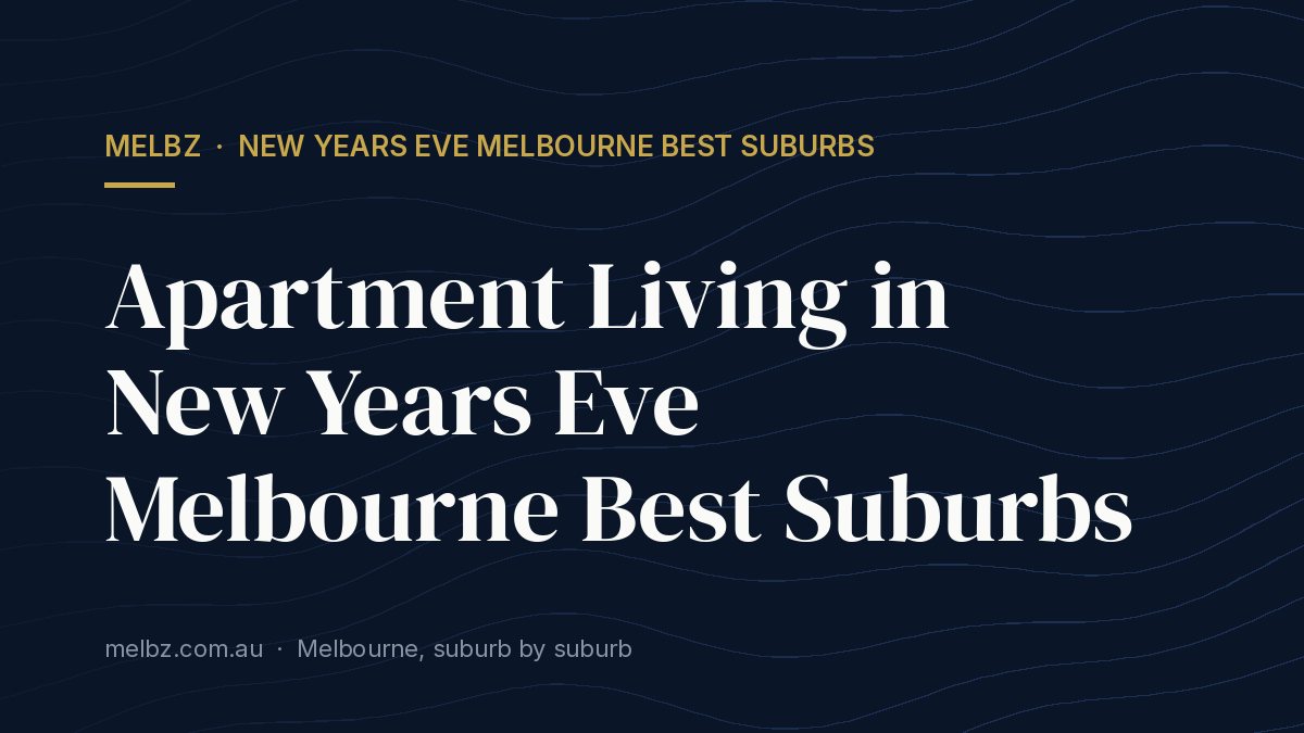 Title card: Apartment Living in New Years Eve Melbourne Best Suburbs