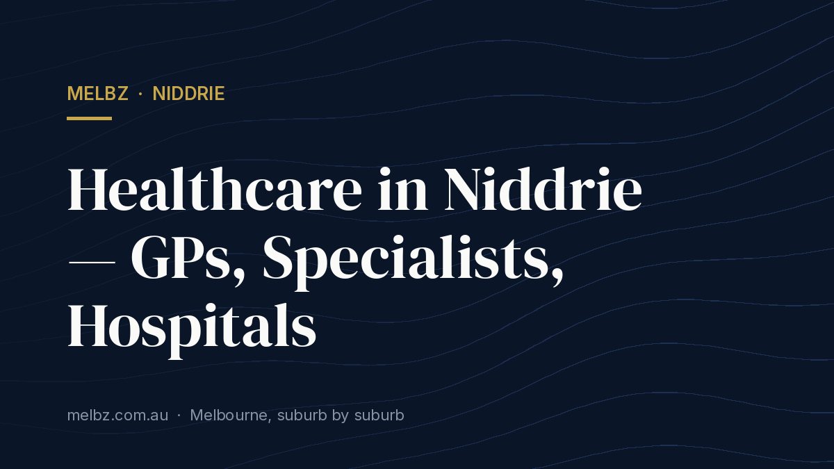 Title card: Healthcare in Niddrie — GPs, Specialists, Hospitals