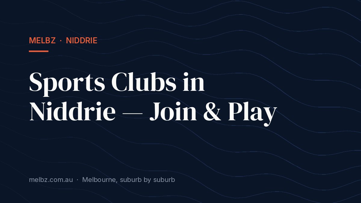 Title card: Sports Clubs in Niddrie — Join & Play