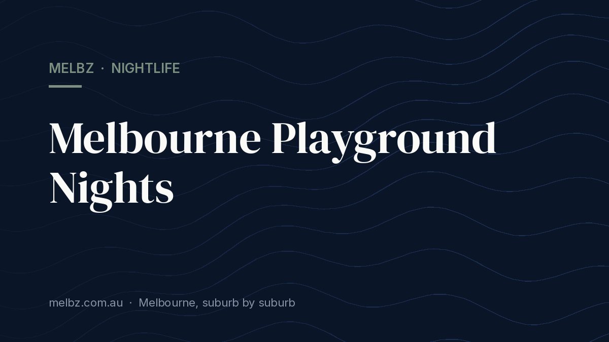 Title card: Melbourne Playground Nights