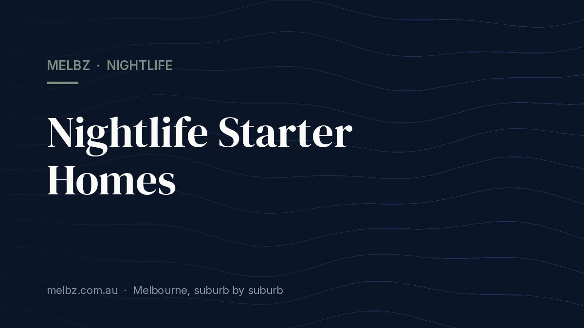 Title card: Nightlife Starter Homes