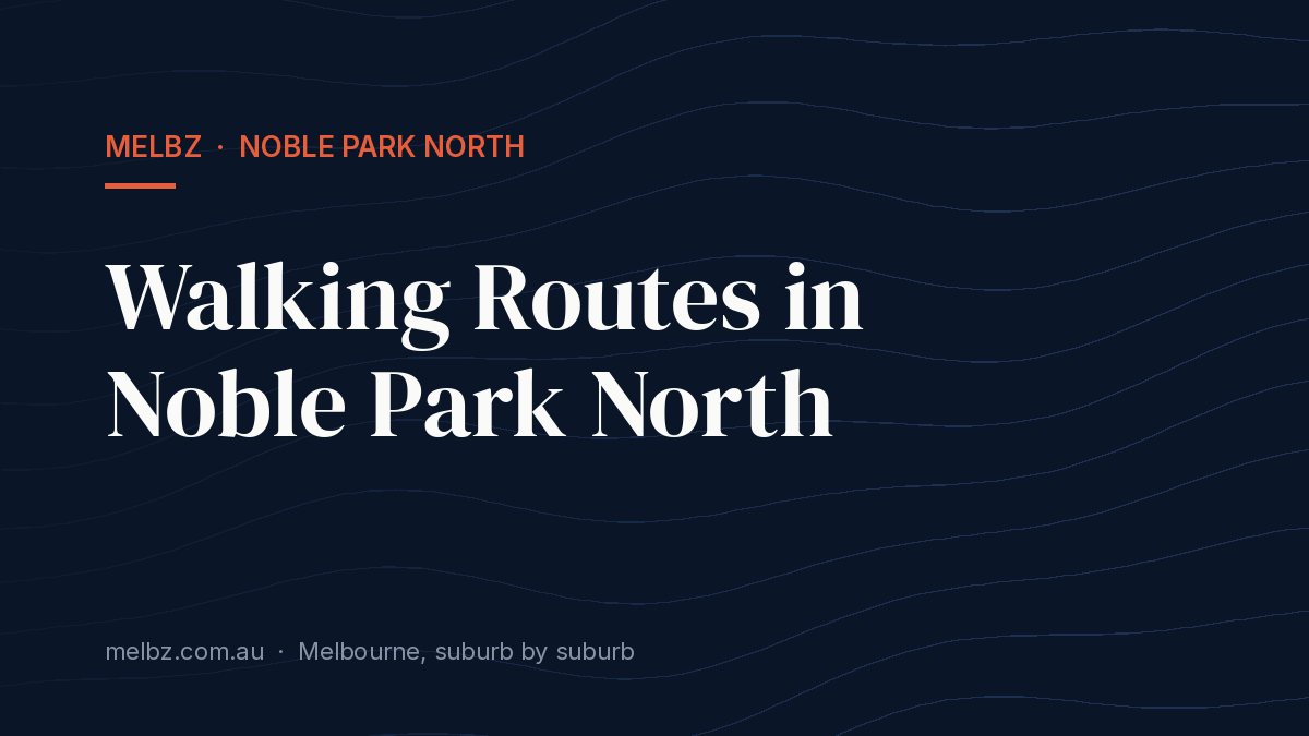 Title card: Walking Routes in Noble Park North