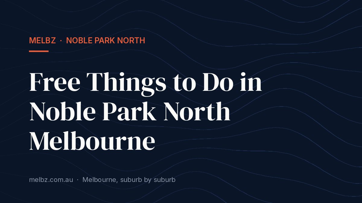 Title card: Free Things to Do in Noble Park North Melbourne