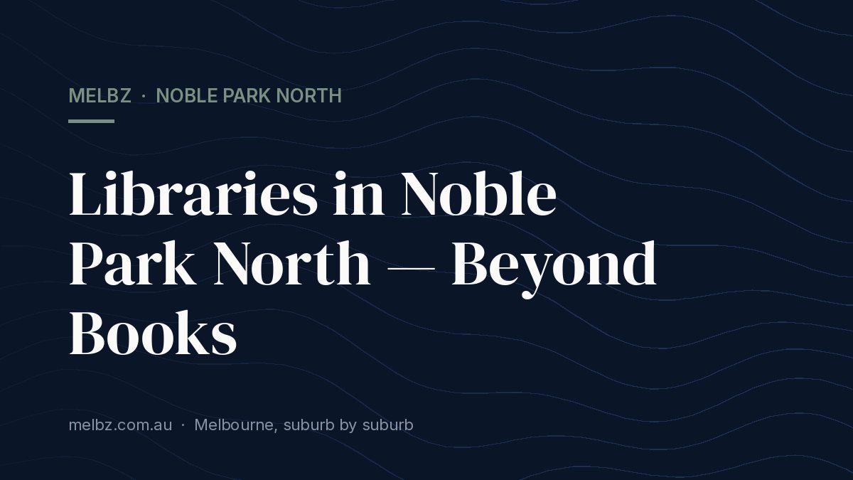 Title card: Libraries in Noble Park North — Beyond Books