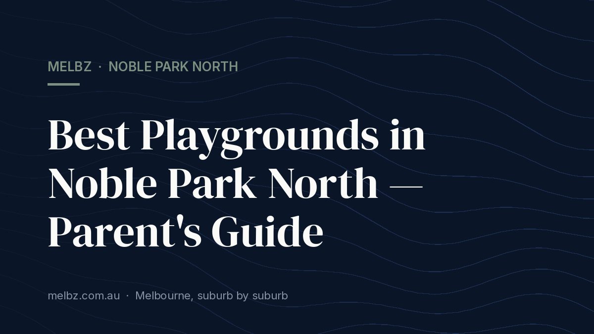 Title card: Best Playgrounds in Noble Park North — Parent's Guide