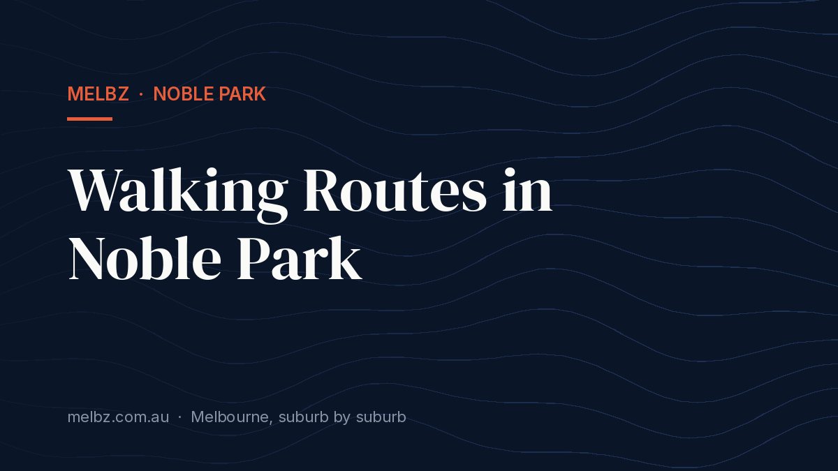 Title card: Walking Routes in Noble Park