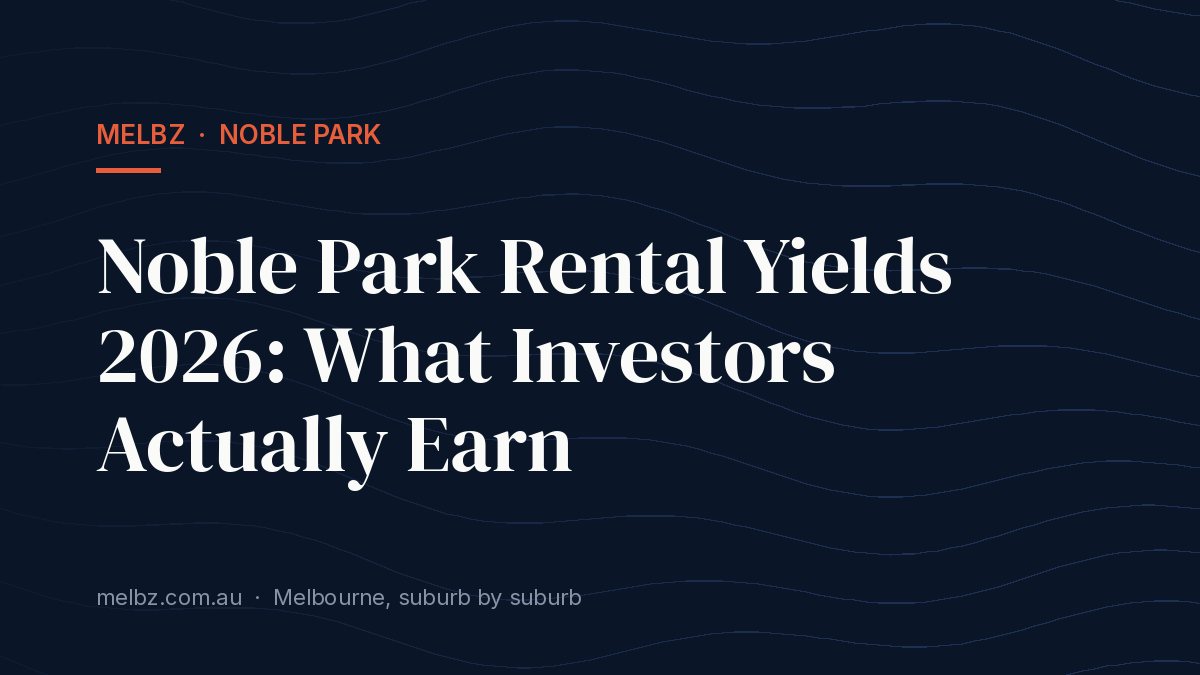 Title card: Noble Park Rental Yields 2026: What Investors Actually Earn
