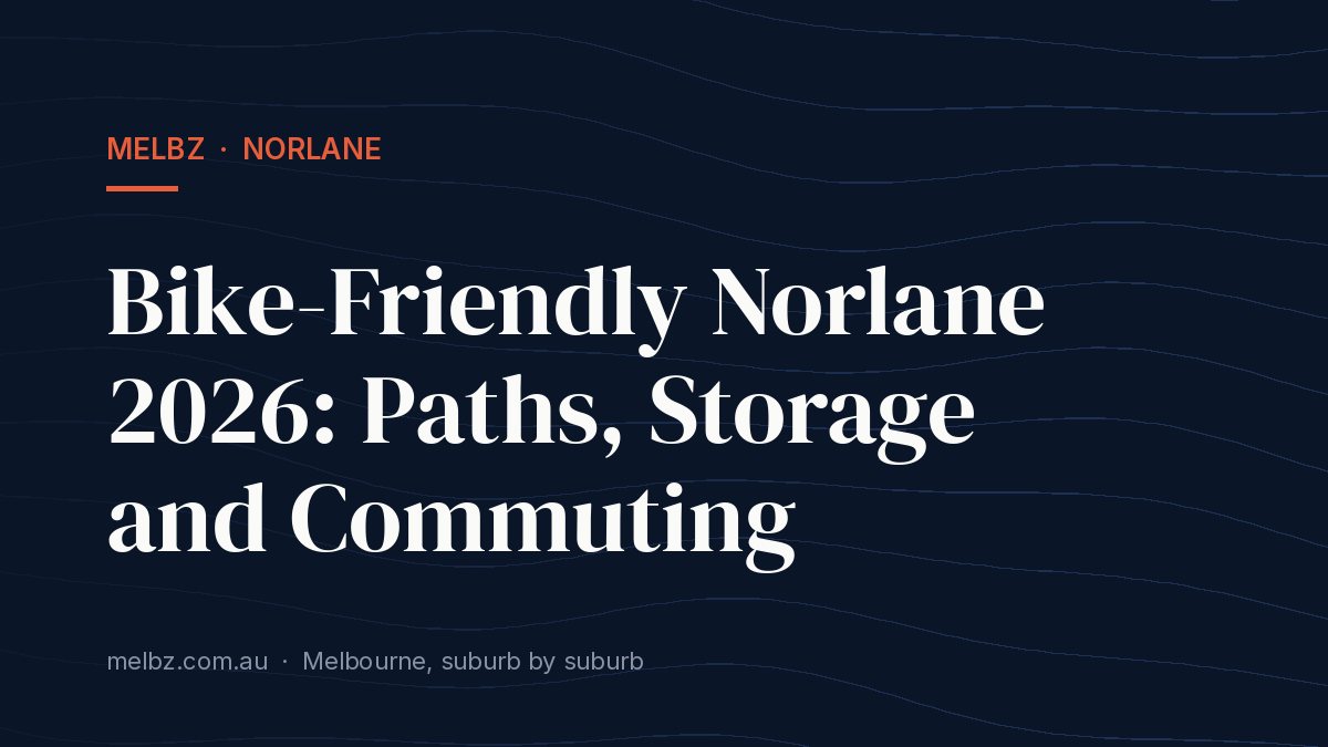 Title card: Bike-Friendly Norlane 2026: Paths, Storage and Commuting