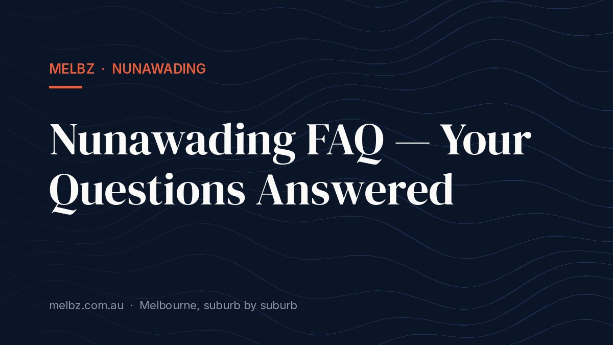 Title card: Nunawading FAQ — Your Questions Answered