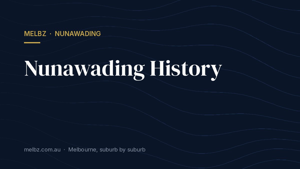 Title card: Nunawading History