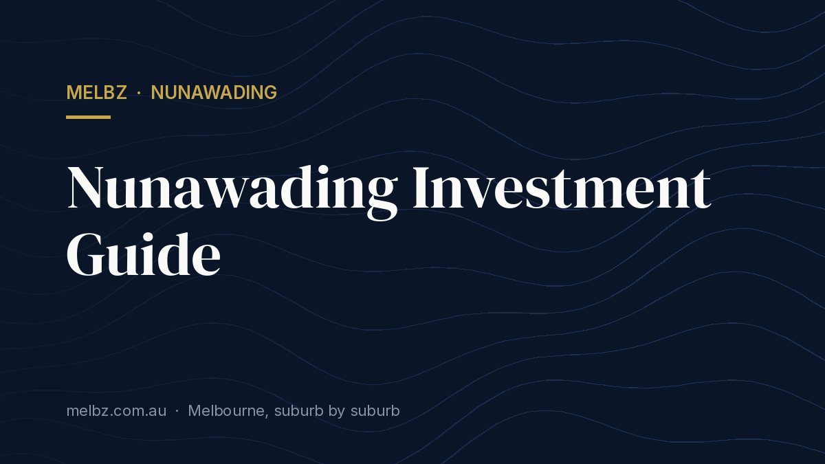 Title card: Nunawading Investment Guide
