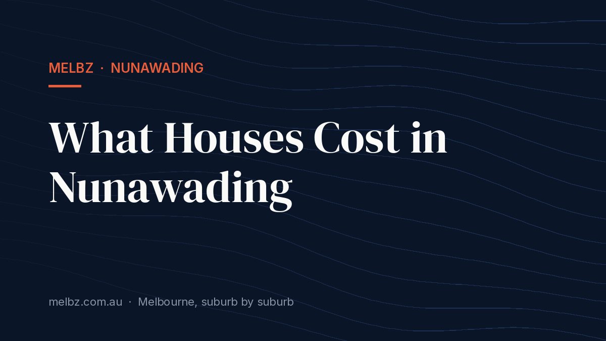 Title card: What Houses Cost in Nunawading