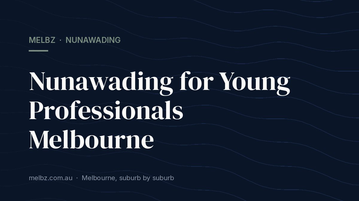Title card: Nunawading for Young Professionals Melbourne