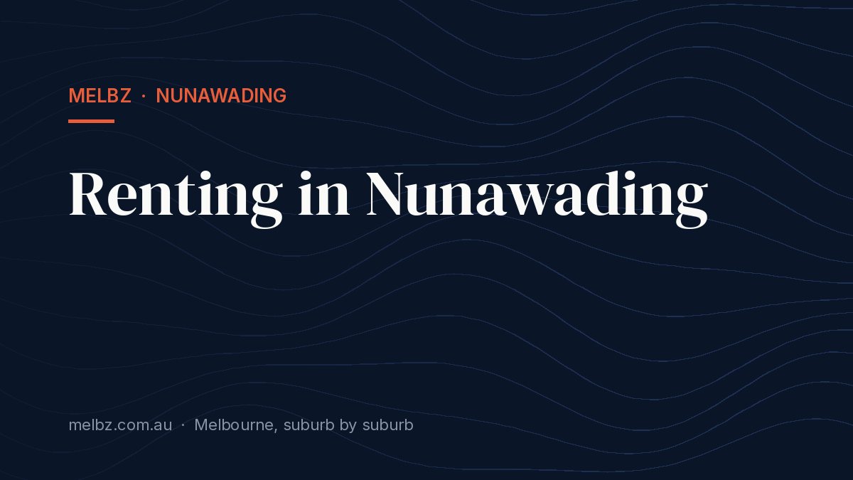 Title card: Renting in Nunawading