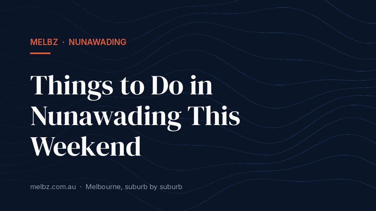 Title card: Things to Do in Nunawading This Weekend
