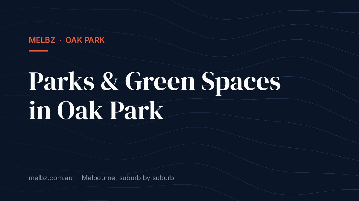 Title card: Parks & Green Spaces in Oak Park